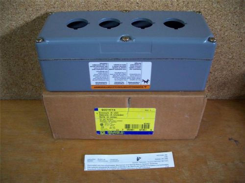 Brand New 9001KY4 SQUARE D 4 BUTTON CONTROL STATION SERIES A 9&#034;X3-1/2&#034;X3-1/2&#034;