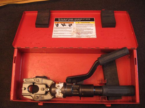 Burndy model y500ct hand operated hydraulic crimper for sale