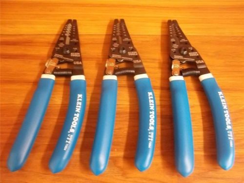 Lot of 3 New Klein Tools 11054 Klein-Kurve Wire Stripper/Cutter Solid &amp; Stranded