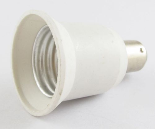 1pc ba15d male to e27 female socket base led halogen cfl light bulb lamp adapter for sale