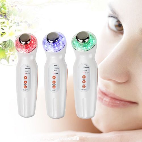 Photon rejuvenation 3 color led light therapy 3 mhz ultrasonic skin care facial for sale
