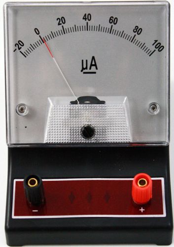-20-0-100 microampere (uA) DC Ammeter, Analog Display