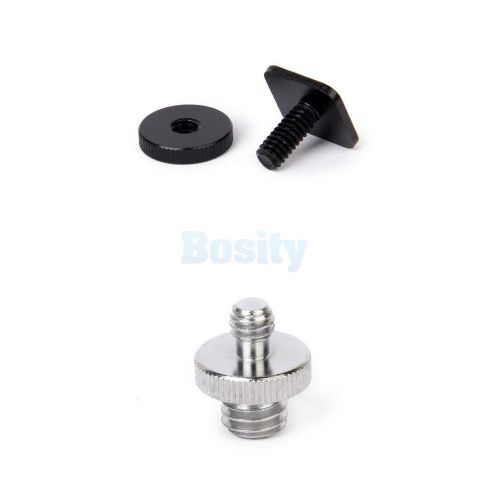 1/4&#034; Mount Screw Adapter for Tripod Screw to Flash Hotshoe +1/4&#034; to 3/8&#034; Adapter