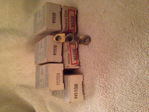 Lot of 7 New Cutler Hammer  (5) H1038, (1) H1106, (1) H1024 Heater Coil