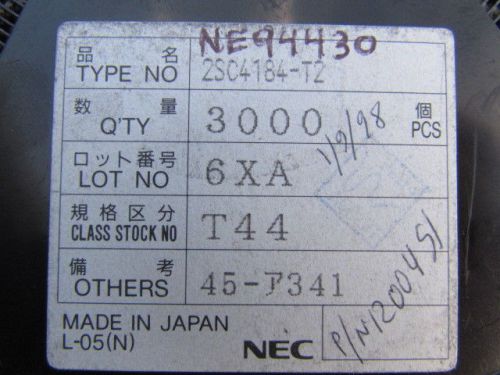 NE94430 2SC4184 NEC NPN Silicon Oscillator and Mixer Transistor 3-pin USA SELLER