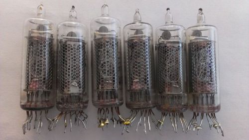 6 pcs in-16 in16 nixie tubes for clock used tested otk made in ussr for sale