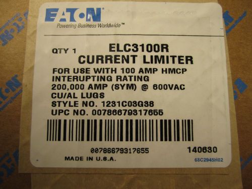 NEW EATON CUTLER-HAMMER ELC3100R CURRENT LIMITER 100A