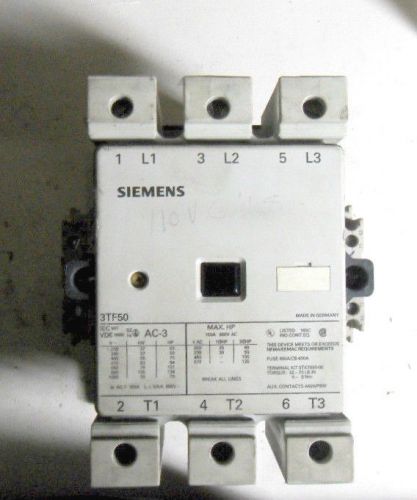 (L25) 1 USED SIEMENS 3TF5022-OAQO CONTACTOR. 600VAC 150A.