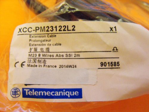 TELEMECANIQUE XCCPM23122L2 Cable Assembly Pre-Wired Pigtail 2m 8 POS M23 NEW