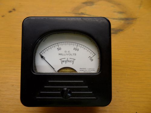 Vintage triplet 0-150 d.c. millivolts panel meter for sale