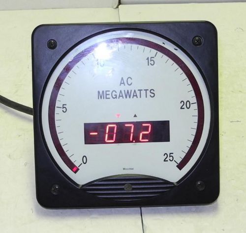 Weschler BarGraph Megawatts Meter BG261 Part #5135573-1