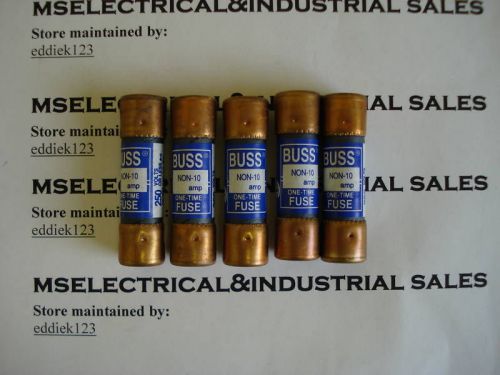 BUSSMANN ONE-TIME FUSE CLASS K5 NON-10 250V (Lot of 5)