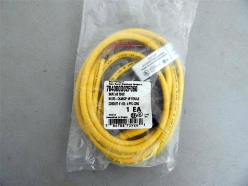 Brad harrison 704000d02f060 - cordset, 4 pin micro qd straight, 6 ft., 22 awg for sale