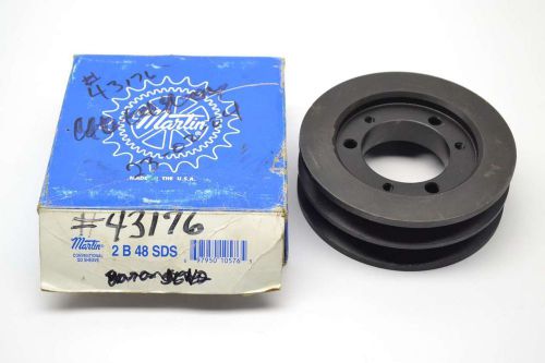 New martin 2 b 48 sds conventional style pulley qd 2groove v-belt sheave b412189 for sale