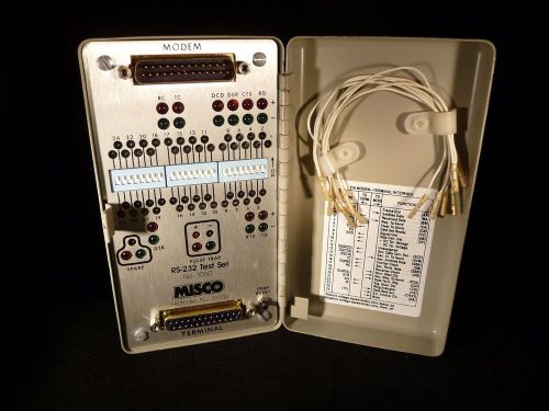 Misco 1060 RS-232 Signal Test Set 25 Pin with Jumpers and Ribbon Cable RS232