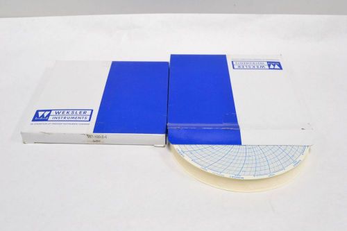 Lot 2 new weksler w7-100-0-6 6-1/4in ink circular recording charts data b291993 for sale