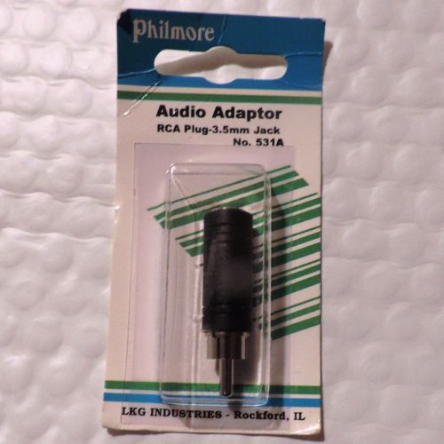 New 531a female 1/8&#034; phone plug ~ male rca adapter for sale
