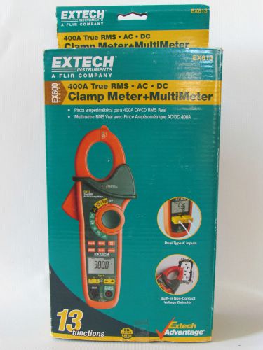 Extech EX613 400A True RMS - AC - DC Clamp Meter + Multimeter