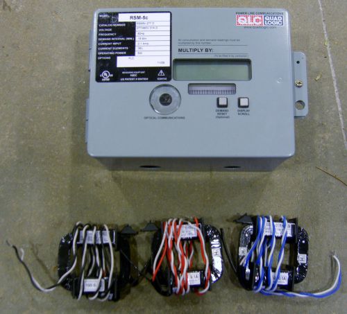 Qlc quad logic electric power meter with (3) cts for 277/480v 100 amp #rsm-5c for sale
