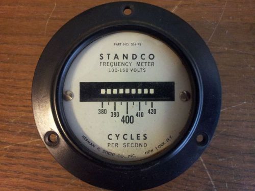 Vintage Standco Frequency Meter 364-P2 Gage Time Gauge 100-150 volt Steampunk
