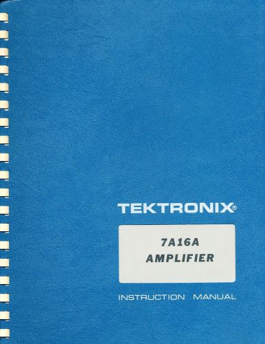 Tektronix manual 7a16a amplifier manual for sale