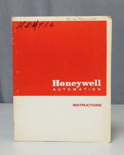 Honeywell Cam-Type Program Controller Instruction Manual
