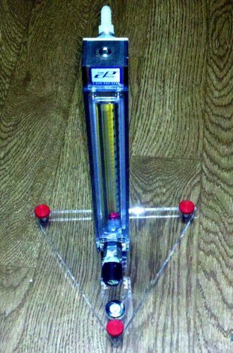 Cole-parmer 150mm correlated flow meter with base &amp; level * excellent condition for sale