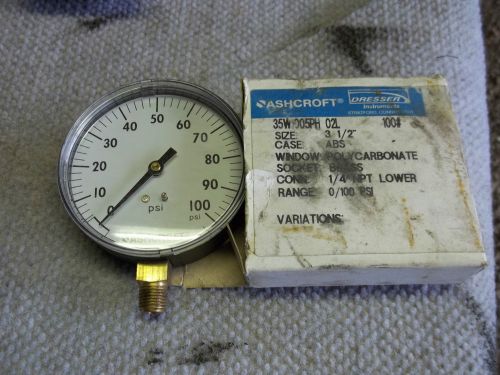 Vint ashcroft psi gauge  #355-06 3 1/2&#034; face for sale