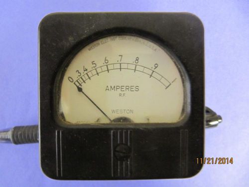 WESTON  RF  0--1 RF AMPS    PANEL METER (used)