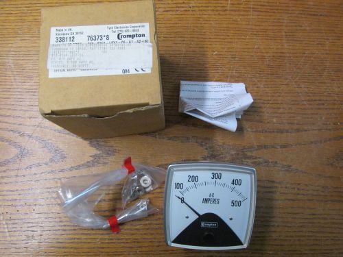 NEW NOS Tyco 016-02AA-LSSF-C6 A/C Ampreres Panel Meter 0-100-500 Amperes