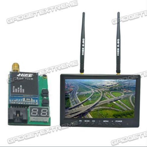 Hiee TSD3203+RM5833B FPV 5.8Ghz 32CH AV Transmitter &amp; LCD Receiver Monitor e