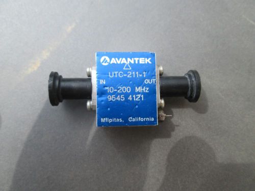 Avantek UTC-211-1 Low Noise Amplifier RF Coax 10-200 MHz +15 v grd