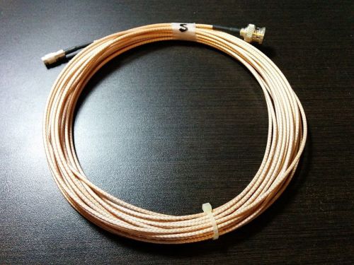 LOT of 5 x 5m Harbour Ind. M17 / 94-RG179 MIL-C-17 BNC/SMA 50ohm Coaxial Cable