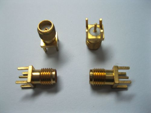 60 pcs sma rf female board mount coaxial connector symmetrical pin short new for sale
