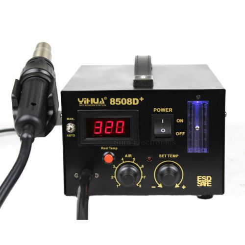 Yihua 8508d 220v smd hot air gun rework soldering repair station w 4 nozzles esd for sale