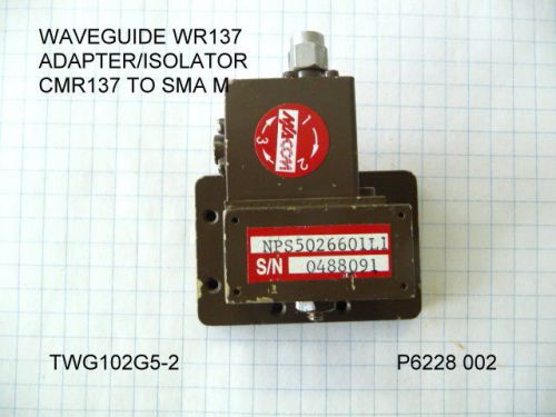 WAVEGUIDE ADAPTER/ISOLATOR WR137  CMR137 TO SMA MALE