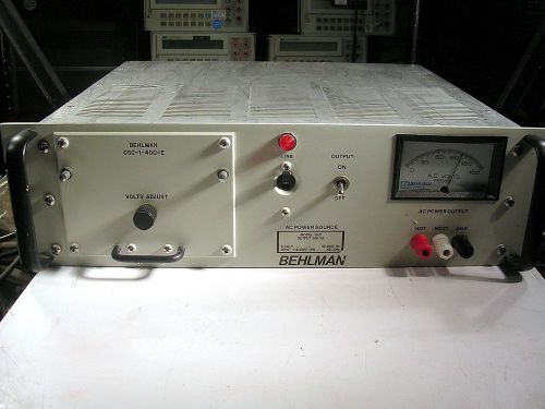 BEHLMAN 10-C AC POWER SOURCE W/ OSC-1-400E PLUG IN