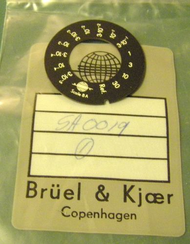 BRUEL &amp; KJAER COPENHAGEN PART SA 0019 SCALE DISC 8A / 8B