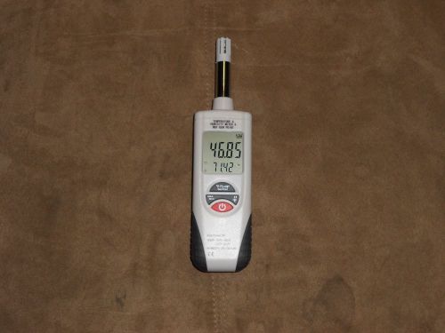 Temperature and humidity meter with dew point and wet bulb handheld, w/ 9v batt for sale