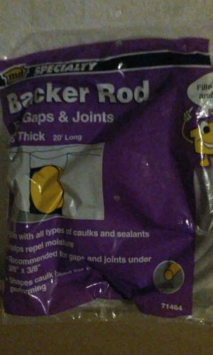 Md specialty products backer rod for gaps &amp; joints 3/8&#034; thick 20&#039; long for sale