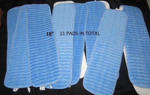 18&#034; Microfiber Scrubbing Pads, Blue Scrubbers, LWBS18, 880018B, 11 Count