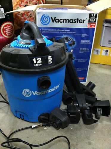 Vacmaster vbv1210 detachable blower wet/dry vacuum, 12 gallon, 5 peak hp for sale
