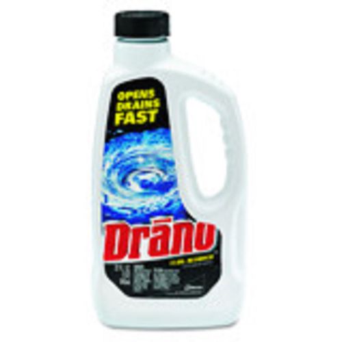 Drano Liquid Drain Cleaner, 32 Oz. Safety Cap Bottle, 12 Bottles per Carton
