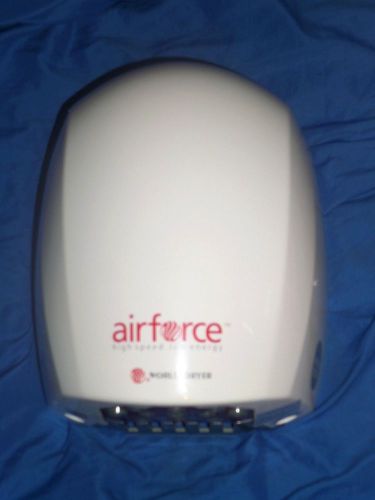 AIRFORCE 115VAC High Speed &amp; Energy Efficient Hand Dryer J-974A3 White Aluminum