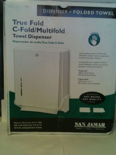 New san jamar multi-fold c-fold paper towel dispenser for sale