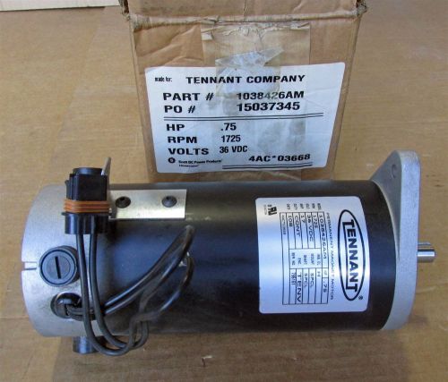 New OEM Tennant 1038426AM 0.75 HP 36 VDC 1725 RPM Motor Nobles Castex