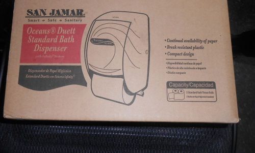 New san jamar oceans duett standard toilet tissue dispenser 2 rolls sjmr3590tbk for sale