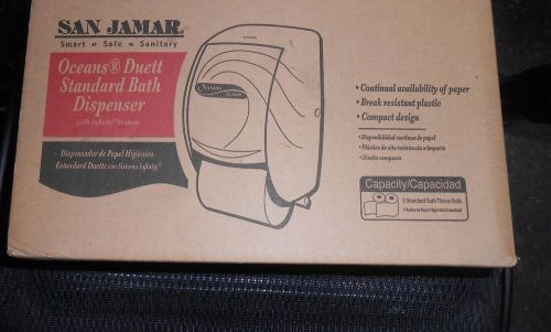 NEW San Jamar Oceans Duett Standard Toilet Tissue Dispenser 2 Rolls SJMR3590TBK