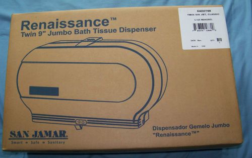 San jamar r4000tbk twin jumbo bath tissue dispenser - brand new for sale