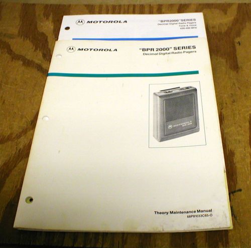 Motorola BPR2000 Pager, UHF Tone &amp; Voice 450-480 mHz Service Manual